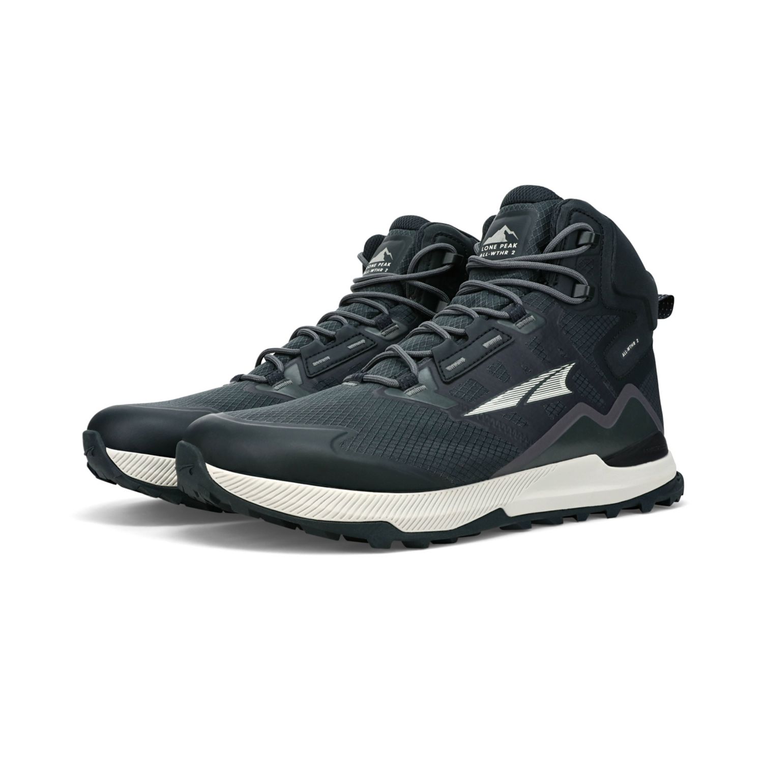 Black Altra Lone Peak All-wthr Mid 2 Men's Hiking Boots | KSA-59348209