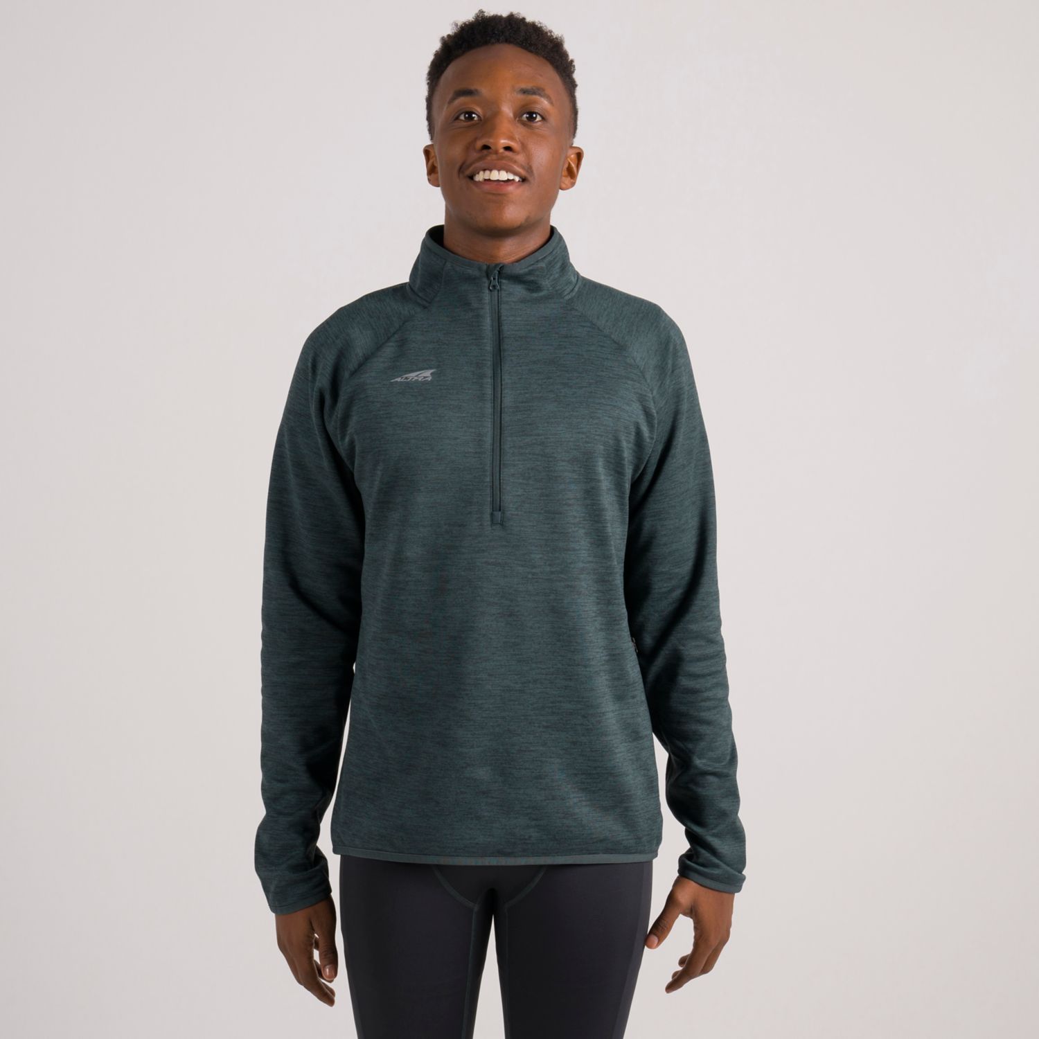 Dark Green Altra Core 1/2 Zip Men\'s Pullover | KSA-72956319