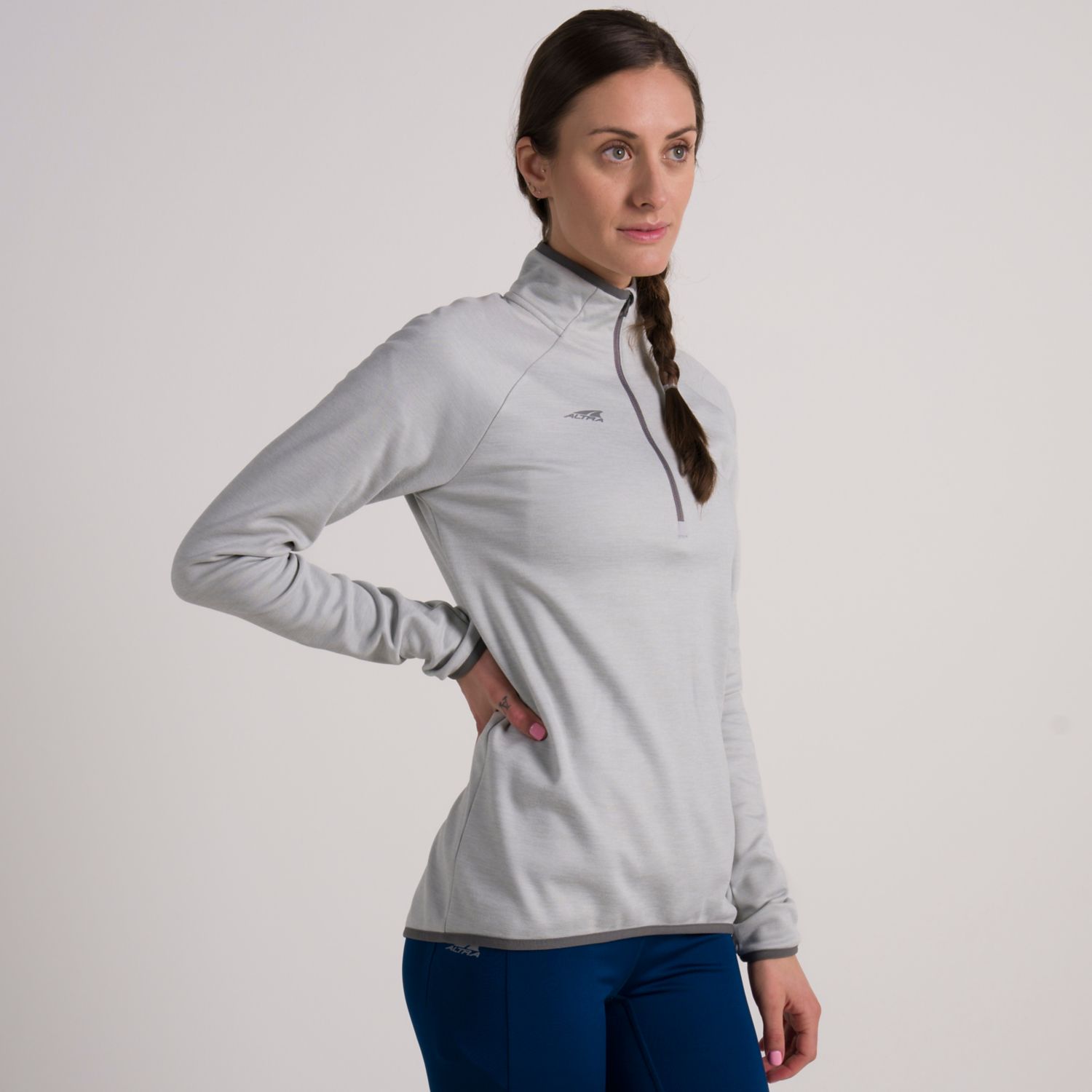 Grey Altra Core 1/2 Zip Women's Pullover | KSA-04512879